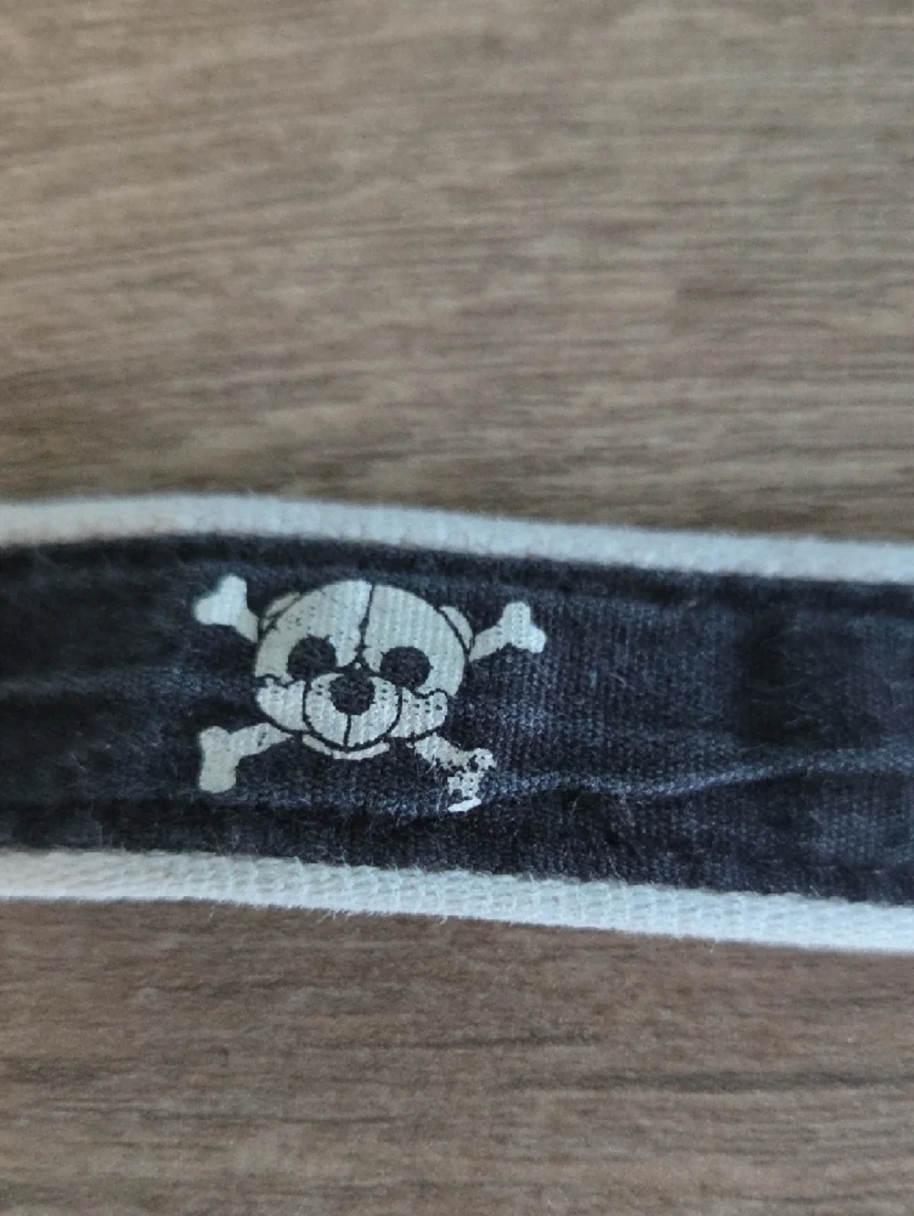 Kids Ralph Lauren Black Teddy Bear Skull & Crossbones Webbing Belt 6m
